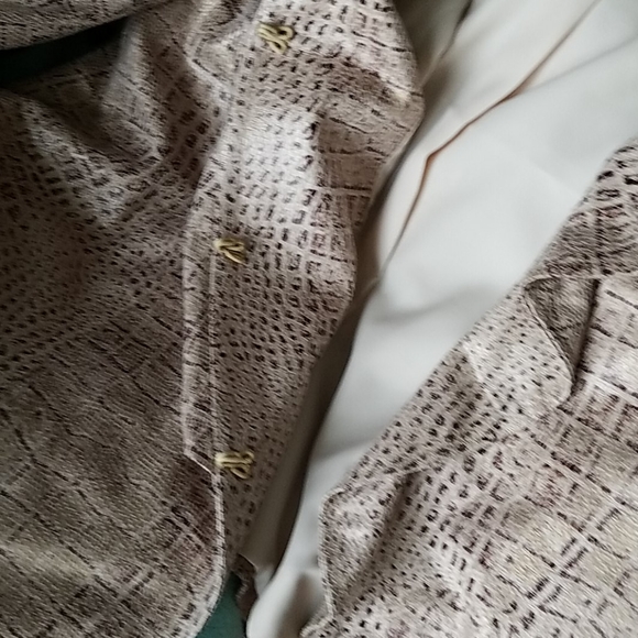 Ruffled Collar, Python Print Chico's Jacket - Picture 2 of 4